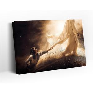 Jesus Christ Canvas Wall Art The Hem of His Garment Christian Wall Decor pictures Jesus Healing Woman Poster Print for Living Room Bedroom Prayer Room 16x24in