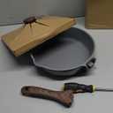 SENSARTE Nonstick Skillet, Deep Frying Pan 10/11/12-inch, Saute Pan with Lid, Stay-cool Handle, Healthy Stone Cookware Cooking Pan, Induction Compatible (10-Inch/3.5QT) (Gray)