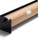 18'' Wall Mounted Kraft Paper Roll Dispenser & Cutter,Black Butcher Paper Dispenser, Farmhouse Decoration - Ideal Choice for Lists, Art Work, Calendars, Black Paper Holder with Cut Bar