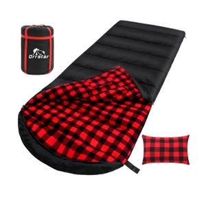 Sleeping Bag Cold Weather Sleeping Bags for Adults 0 Degree Sleeping Bag with Pillow Extra Large Flannel Big and Tall XXL Warm Winter Zero Degree Camping