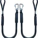 4 Feet Bungee Dock Line Mooring Rope 2-Pack for Docking with Stainless Steel Clip Accessories for Boats PWC, Built in Snubber, Kayak, Watercraft,SeaDoo,Jet Ski, Pontoon, Canoe, Power Boat