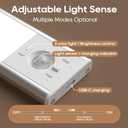 Under Cabinet Lighting, 2 Pack 13 Inch 3 Color Temperatures Motion Sensor Light indoor, USB Rechargeable Under Cabinet Lights, Stick-On Magnetic Closet Light, Wireless Under Counter Lights for Kitchen