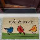 DII Natural Coir Doormat Outdoor Welcome Mat, 17x29, for The Birds