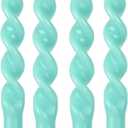 MAITREYA Teal Taper Candles Conical Stick Candles Spiral Taper Candles-Set of 4 for Decoration Weddings Party Church-Unscented Dripless Candles,10inch(C-Teal)