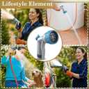 Heavy Duty Garden Hose Nozzle with Soft Non-Slip Grip & ABS Body | High Pressure Water Hose Sprayer Nozzle with 8 Modes for Watering Garden, Lawn, Cars, Pets & Outdoor Tasks