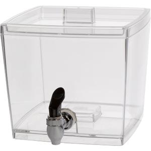 CreativeWare Beverage Dispenser with No Base Sleeve, 1.5 Gallon, Clear