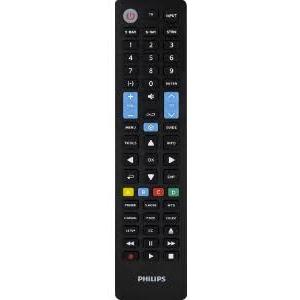 Pack Of 2 PHILIPS Vizio TV Remote Replacement by Philips, Universal Remote Control Compatible for Roku, Apple TV, Smart TV, Soundbar, Streaming Player, Blu Ray, DVD, DVR, 4 Device, Black