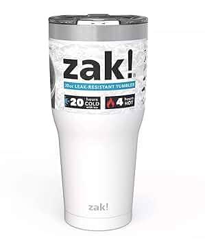 ZAK! 30 Oz Tumbler White