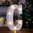 TRONSBOO LED Marquee Sign Light Up Letters, Alphabet Light Up Letters Sign, Battery Powered LED Letter Lights for Night Light, Wedding, Birthday, Party, Christmas or Home Decor (Letter C)