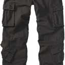 Women's Cargo Pants Quick Dry Casual Military Army Camo Combat Work Casual Pants with Pockets (24, Black)