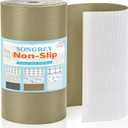 Songrey Non-Adhesive Shelf Liner & Cabinet Liner, 20" x 240" Non-Slip Drawer liner for Kitchen Cabinet, Waterproof Countertop Contact Paper for Bathroom, Shelves, Dresser, Pantry, Beige