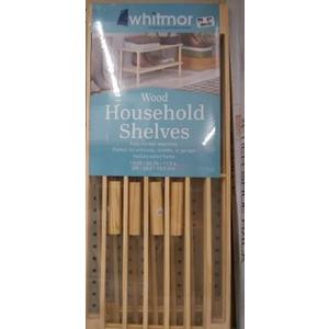 Whitmor Wood Household Shelves 10.25x24.75x11.5, Natural wood 