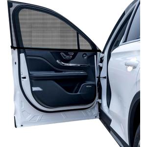 Car Side Window Shades 2 Pack Set Breathable Mesh Car Side Window Shades Offer Insect and UV Protection, and are Also Suitable for Privacy and Night Camping. (black)