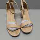 DREAM PAIRS Womens Low-Chunk Low Heel Pump Sandal (Beige) US: 7