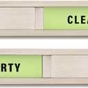 2 x Dishwasher Magnet Clean Dirty Sign Premium Stainless Steel - Kitchen Decor and Home Essentials - Easy to Identify Clean or Dirty by Kitensil (Goldish-Glow in the dark), 7x2 inches