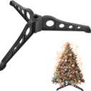 OBACAT Christmas Tree Stand - Plastic Folding Base Holder Replacement for 3-4Ft Artificial Christmas Trees - Easy Installation Perfect for Holiday Decor (Black)