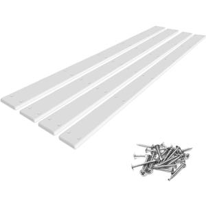 PE Boat Trailer Bunk Slides, 35.5" X 3", 35.5" X 4",47.25" X 3",47.25" X 5", Heavy Duty Trailer Bunk Glides Pads, Smoother Boat Trailer Glide Bunk Enders for Loadings and Launches Easier