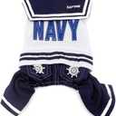 PEGASUS SELMAI Puppy Shirts Navy Small Dog Coat Pattern Pet Outfits Doggie Chihuahua Clothes Jumpsuit XL