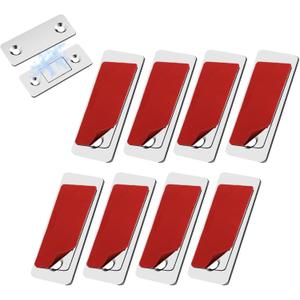 Quiet Magnetic Door Catch, Using Noise Free, Magnetic Cabinet Door Catch Quiet, Quiet Magnetic Catch for Sliding Door, Punch-Free, Invisible Anti-Collision Door (8 Sets)
