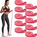 Sotiff 10 Pcs Resistance Bands Pull up Bands Pull up Assistance Band Exercise Workout Ring for Working Out Muscle Training Physical Muscle Training Men and Women (25-65 Lbs, Rose Pink)