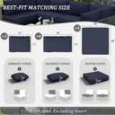 14 Pcs Outdoor Patio Cushion Covers, Replaceable Waterproof Furniture Covers, Outdoor Non-Slip Covers with Zippers, Couch 3 Sizes for Backyard Garden, Covers Only, Navy Blue