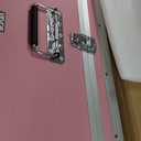 VEVOR Storage Trunk, Set of 2, Wooden Suitcase Storage Boxes with Padlocks, Large Trunk Includes Casters and 3 Metal Handles, Decorative Store Chest with Lids for Travel, Apartment, Dorm, Pink