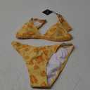ZAFUL Women's 2 Piece Floral Print Swimsuit Triangle String High Cut Bikini Sets Bathing Suit (Medium, 1-lemon Yellow)