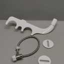 SAMODRA Ultra-Slim Hygienic Bidets Attachment for Existing Toilets - Adjustable Fresh Water Pressure Dual Nozzle (Frontal & Rear Wash) Easy to Install, Silver