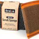 Heavy-Duty Steel Wool Scrubber Sponges 4 Pack  Stainless Steel Cleaning Pads for Dishes, Pots, Pans, Grills & Ovens  Durable Multi-Surface Kitchen Scrubbing Tools for Tough Grease & Burnt Food
