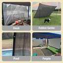 MEANCHEN 90% Outdoor Sun Shade Cloth 8' x 15' Pergola Shade Cover for Deck Backyard Patio Garden Breathable Sunshade Fabric with UV Protection Privacy Sun Screen for Porch, Carport, Pool Gray