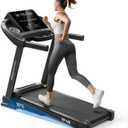 YPOO Treadmills for Home Use, Walking Pad Treadmill with Incline, Auto Foldable Treadmills for Home, 8.0 MPH Running Treadmill with Bluetooth Enabled, 300 lbs User Capacity