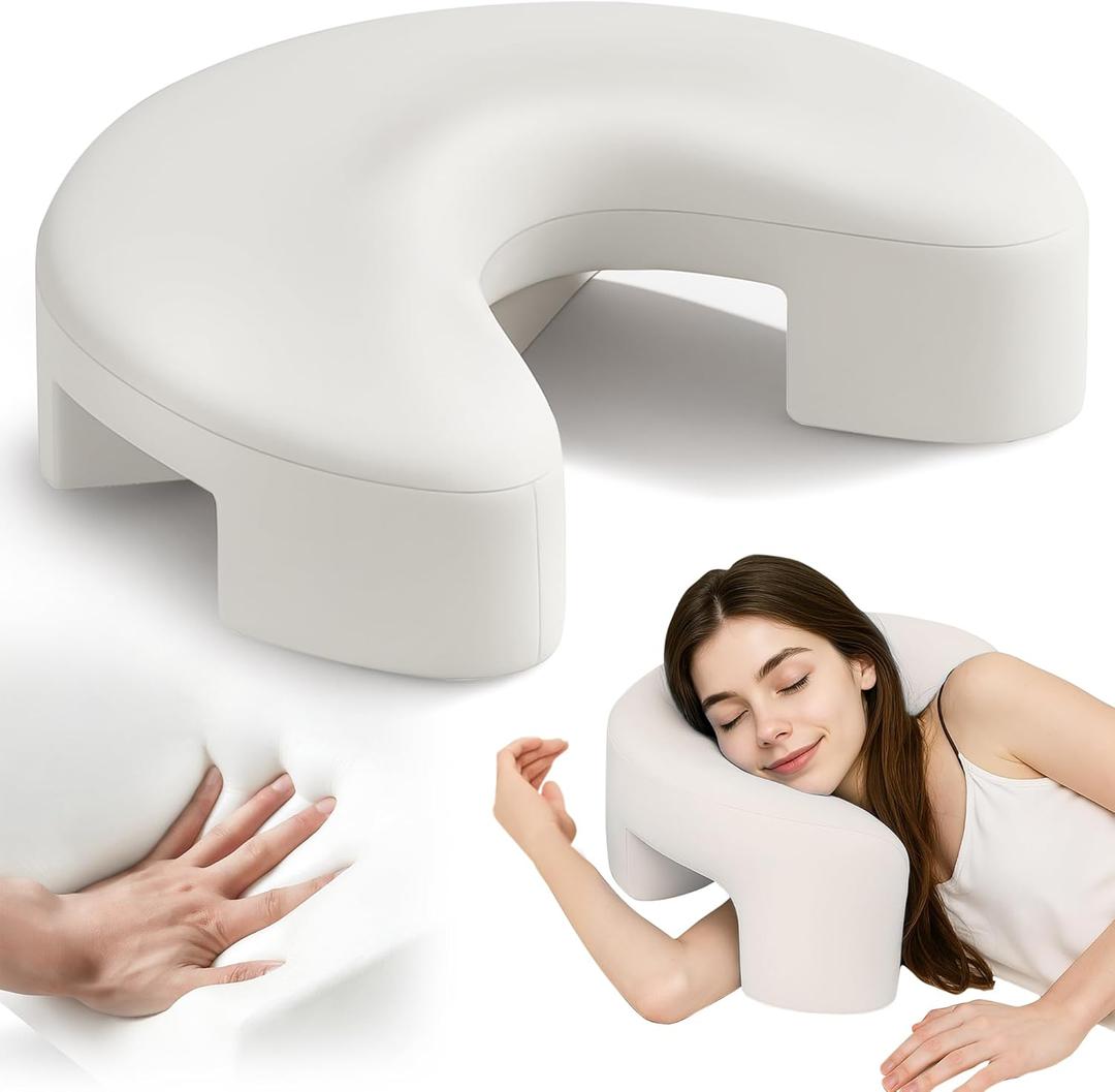 Side Sleeper Pillows with Arm Holes- Memory Foam Shoulder Pillow for Side Sleepers Neck Support & Rotator Cuff Pain Relief