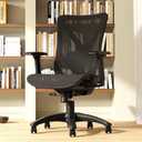 Ergonomic Office Chair, Mesh Computer Desk Chairs with Adjustable Lumbar Support, 3D Armrests, Tilt Function, Comfy Wide Seat, Swivel Executive Work Task Chair for Company and Home