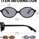 milramtob Retro Oval Sunglasses for Women Trendy Designer Small Round Glasses 90s Shades Cute (Tortoise Shell+black)