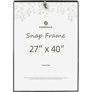 27x40 Poster frame, Plexiglass, Black Snap Frames, Coating Aluminum Profile, Display Horizontally & Vertically