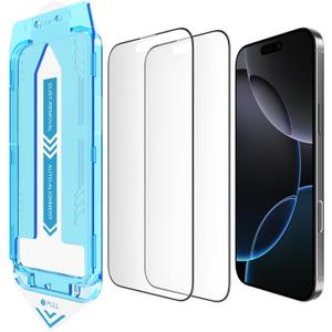 EGKimBa Matte Screen Protector for iPhone 16 Pro Max [6.9 inch], 2 Pack with Dust Removal Alignment Frame, Easy Installation, Bubble Free (Transparent)