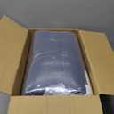 Basic Beyond Outdoor Chair Cushions Set of 6, Square Corner Outdoor Cushions for Patio Furniture, Water Resistant Patio Chair Cushions with 2 Ties, 18.5x16x3, Navy