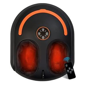 Shiatsu Foot Massager Electric Feet Massage Machine Deep Kneading Relief for Plantar Fasciitis Air Compression, 3 Heat Levels Relax for Home Office Use Gifts for Women Mom Dad Black Mothers Day Gifts