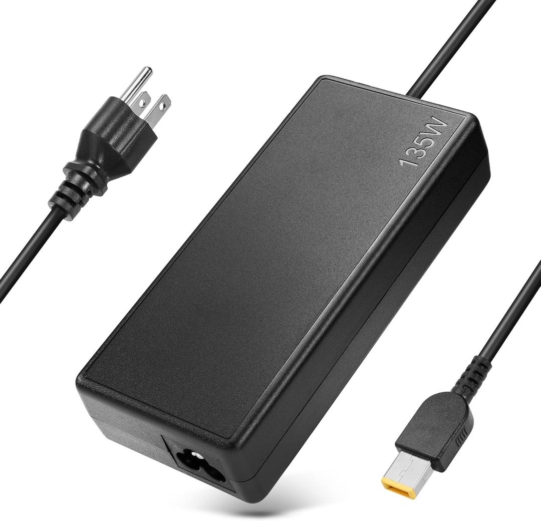 135W Power Adapter Charger Compatible with Lenovo ThinkPad Universal Thunderbolt 4 Docking 40AN0135US 40AF0135US, Thunderbolt 3 Essential Dock Gen 1 Gen 2, ThinkPad USB-C Dock Gen 2 Power Supply Cord