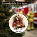 3 x Christmas Firefighter Gifts 2025 - Ceramic Hero Firefighter Christmas Ornament for Tree Decorations, Appreciation Fire Fighter Gifts for Men Husband, Coworkers Friends, Fireman Gift for Men Women