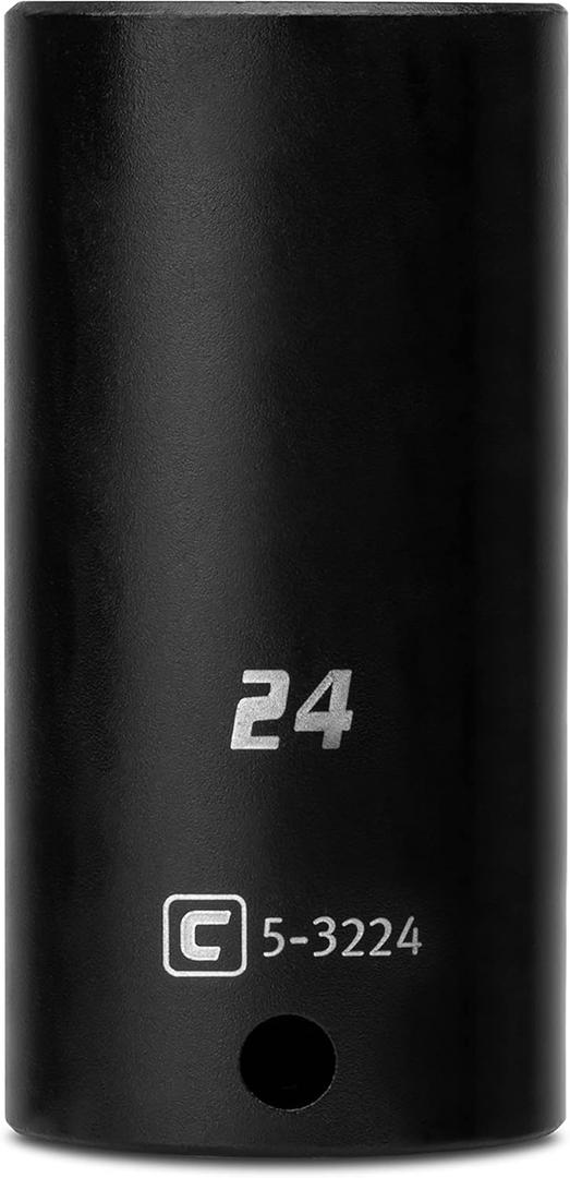 Capri Tools Deep Impact Socket, 3/8-Inch Drive, 6-Point, Metric (24 mm)