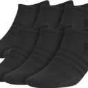 adidas Men's Superlite No Show Socks with Arch Compression, Athletic, Durable, Lightweight, Breathable, 6-Pack (X-Large, Black/Night Grey/3.0)