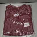 Loovoo Thermal Shirts for Women Long Sleeve Workout Tops Crewneck Fleece Base Layer Running Athletic Tee with Zipper Pocket (Large, 1-burgundy)