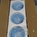 3 Pack Fixture Replacement Globe Shade, Blue Hammer Glass Light Covers for Ceiling Fan Light Fixture Pendant lights Wall Sconces, 1-5/8 Inch Fitter