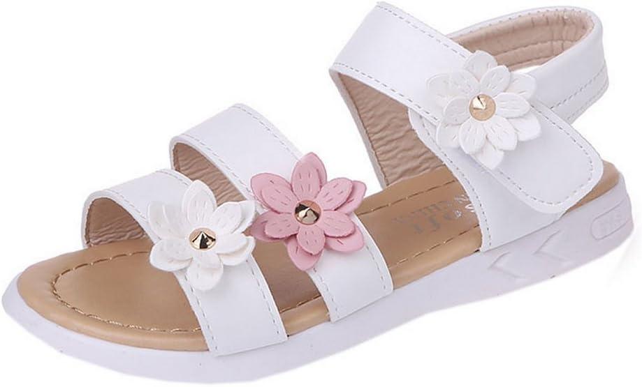Vokamara Big Girls Fashion Strap Sandals Summer Shoes (1 Little Kid, X-white)