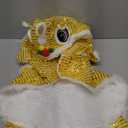 LEIFIDE Lion Dance Dog Costume Chinese New Year Pet Costume with Sequins Chinese Lion Dance Cloth Dog Clothes Hoodies Coat for pet New Year Spring Festival Dress up (6X-Large,Gold)