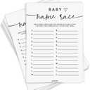 Name Race Baby Shower Game, Boy or Girl, Alphabet Baby Name Race, 50 Pack, Minimalist