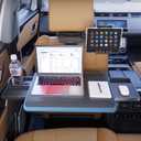Portable Car Seat Tray Table, Car Backseat Table, Adjustable Seat Back Laptop Desk, Foldable Telescopic Auto Backseat Food Trays Desk, for Working, Writing, Eating, Traveling
