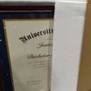16x20 Diploma Frames 14x17 with Blue Mat - Cherry Red Wood Finish | Shatter-Resistant Glass | for Wall Mounting | Gift for Graduations & Professional Certificate (1 Pack)