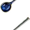 2 PCS of couple ceramic spoon, suitable for afternoon tea and coffee stirring, dessert spoons, handcrafted ceramic soup spoon, size 6.6 * 1.9 in (17 * 5 cm) (solid colors)